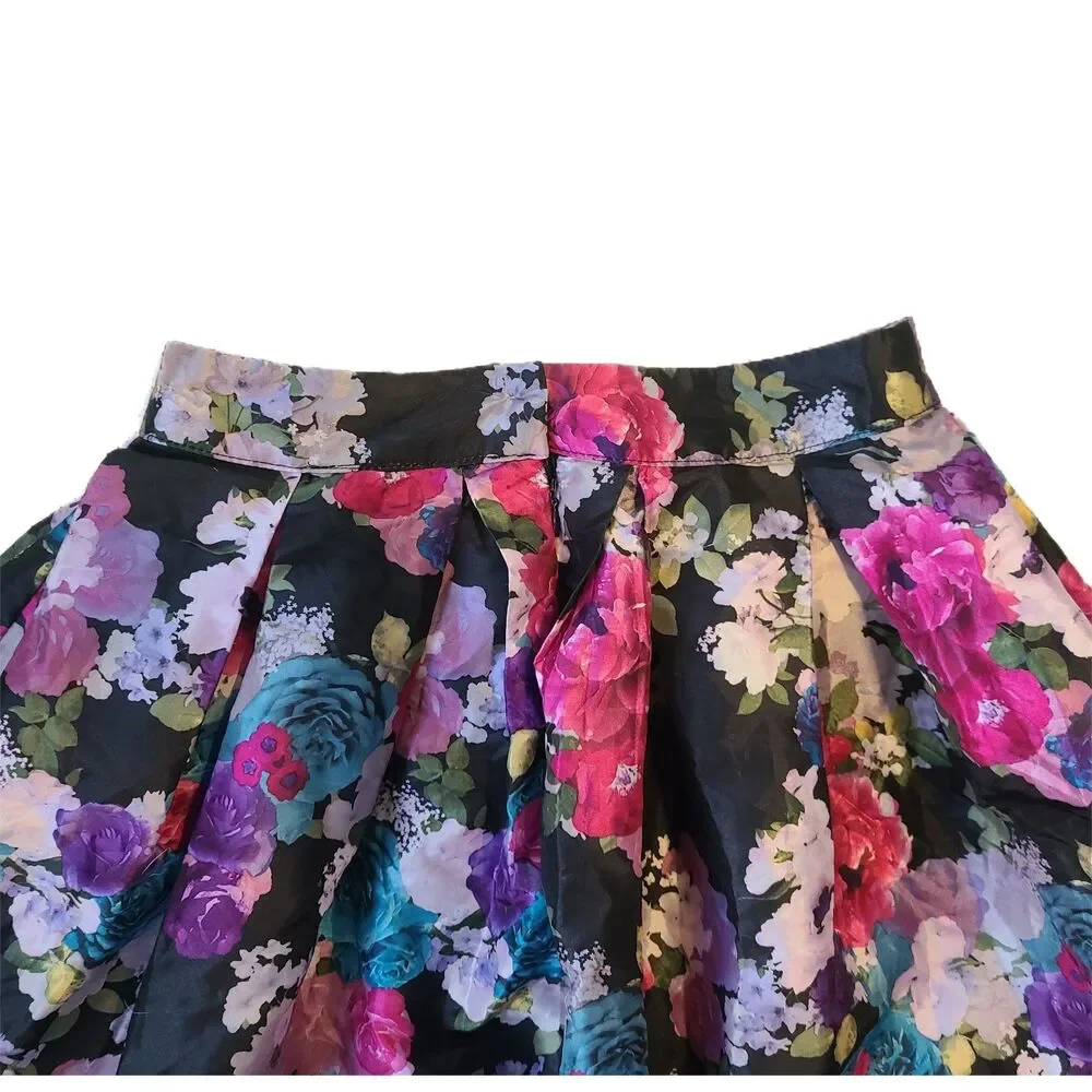 D-Signed x Disney Girls Satin Floral Taffeta & Tulle Skirt, Size M (10-12) EUC